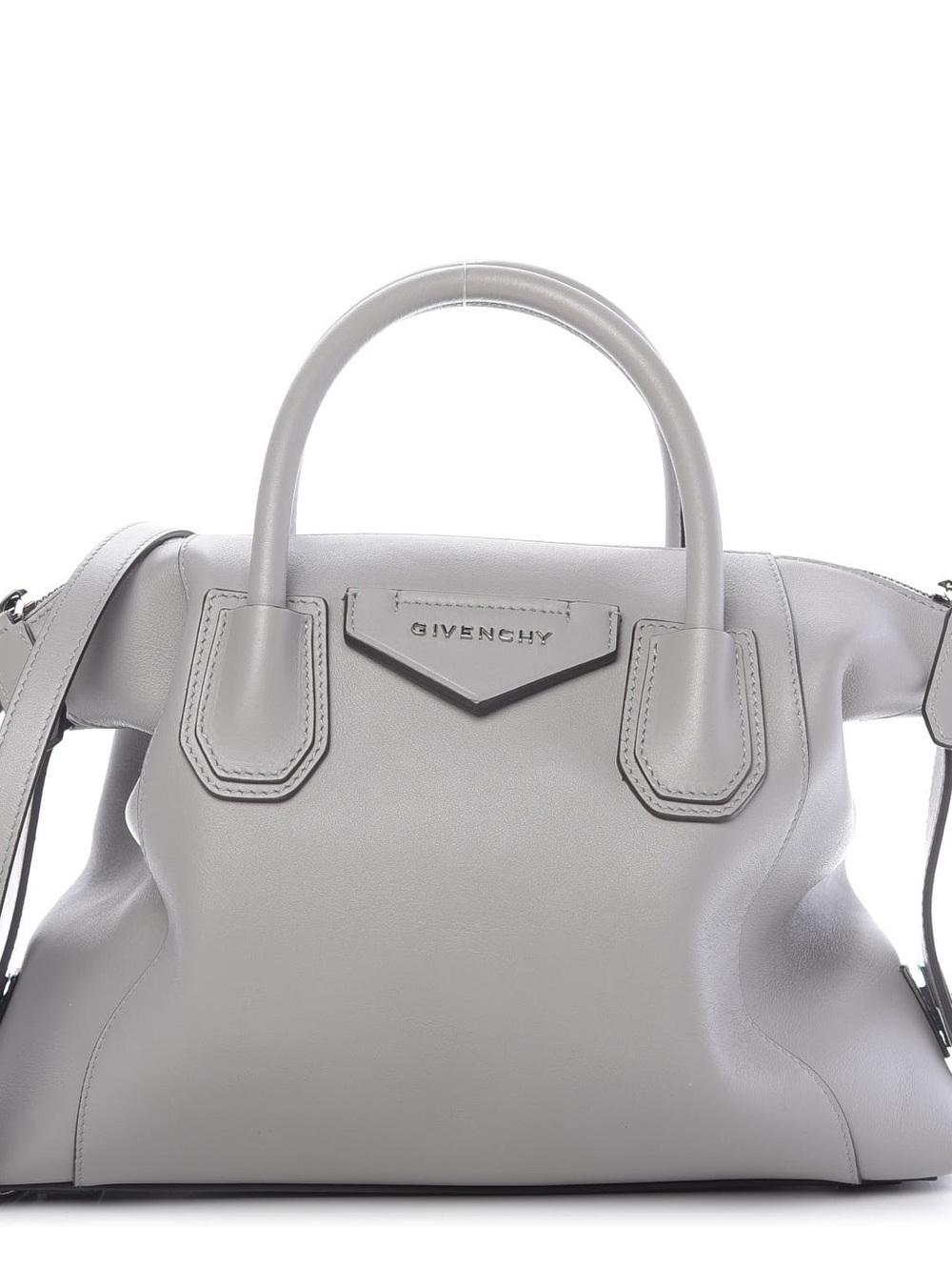 Givenchy Light Gray Leather Antigona Soft Satchel NWOT